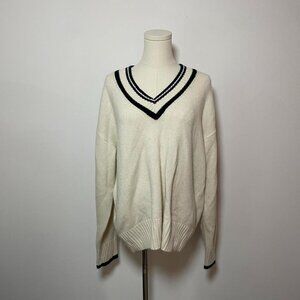 Reformation Jadey Cashmere Oversized V Neck Sweater | Womens Size Medium